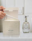 Whistle Wellness XL disposable face towels in a skincare routine